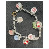 Assorted Costume Jewelry Lot: Bracelets, Earrings, and Charm Bracelet