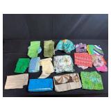 Collection of Vintage and Modern Scarves Assorted Colors and Patterns