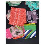 Collection of Vintage and Modern Scarves Assorted Colors and Patterns
