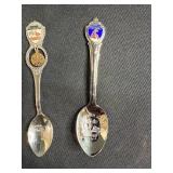 Set of 5 Collectible Souvenir Spoons Deutschland Florida Nevada Connecticut Gibraltar