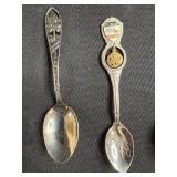 Set of 5 Collectible Souvenir Spoons Deutschland Florida Nevada Connecticut Gibraltar