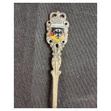 Set of 5 Collectible Souvenir Spoons Deutschland Florida Nevada Connecticut Gibraltar