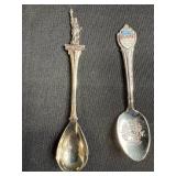 Collection of 5 Vintage State Souvenir Collector Spoons