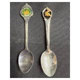 Set of 5 Collectible State Souvenir Spoons
