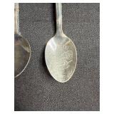 Set of 5 Collectible State Souvenir Spoons