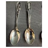Set of 5 Collectible State Souvenir Spoons