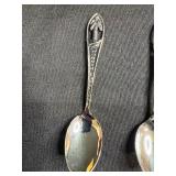 Set of 5 Collectible State Souvenir Spoons