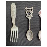 Vintage State Souvenir Spoons and Forks Collection - Delaware, Minnesota, Massachusetts, Disney