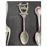 Vintage State Souvenir Spoons and Forks Collection - Delaware, Minnesota, Massachusetts, Disney
