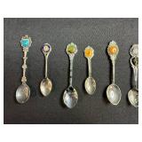 Set of 6 Collectible Souvenir Spoons Hawaii Indiana St Maarten