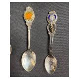 Set of 6 Collectible Souvenir Spoons Hawaii Indiana St Maarten