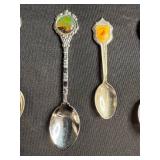 Set of 6 Collectible Souvenir Spoons Hawaii Indiana St Maarten