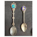 Set of 6 Collectible Souvenir Spoons Hawaii Indiana St Maarten