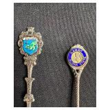 Set of 6 Collectible Souvenir Spoons Hawaii Indiana St Maarten