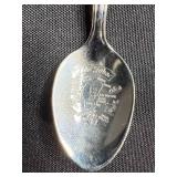 Set of 6 Vintage Souvenir Collector Spoons with Enamel and Engraved Designs
