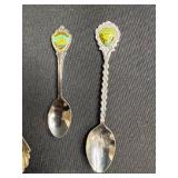 Collection of 6 Vintage Souvenir Collector Spoons