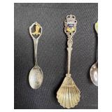 Collection of 6 Vintage Souvenir Collector Spoons