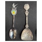 Collection of 8 Vintage and Souvenir Spoons and Forks Assorted Designs