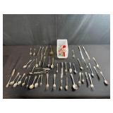Large Lot of Assorted Vintage Flatware Including Spoons, Forks, and Knives