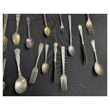 Large Lot of Assorted Vintage Flatware Including Spoons, Forks, and Knives
