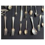 Large Lot of Assorted Vintage Flatware Including Spoons, Forks, and Knives
