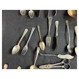 Large Lot of Assorted Vintage Flatware Including Spoons, Forks, and Knives