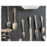 Large Lot of Assorted Vintage Flatware Including Spoons, Forks, and Knives