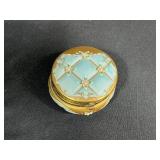 Antique German Porcelain Vanity Set with Floral Motif w Decorative Tray & Hair Receiver