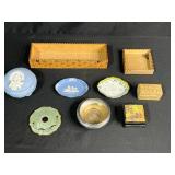 Collection of Decorative Trinket Boxes, Dishes, and Bowls Inc Wedgwood
