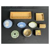 Collection of Decorative Trinket Boxes, Dishes, and Bowls Inc Wedgwood