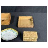 Collection of Decorative Trinket Boxes, Dishes, and Bowls Inc Wedgwood