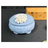 Collection of Decorative Trinket Boxes, Dishes, and Bowls Inc Wedgwood