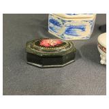 Collection of Decorative Trinket Boxes and Dishes Various Styles