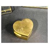 Collection of Vintage Trinket and Jewelry Boxes - Glass, Brass, and Plastic