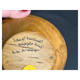 Signed Set of 3 Hand-Turned Wooden Bowls by H.W. Himes and Dick Rochester