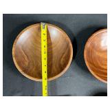 Set of Handcrafted & Signed Wooden Bowls (1 Signed Jack Hoenig 2008) and Signed Wooden Plate