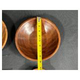 Set of Handcrafted & Signed Wooden Bowls (1 Signed Jack Hoenig 2008) and Signed Wooden Plate