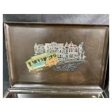 Set of Vintage Mid-Century Decorative Serving Trays with Assorted Designs