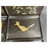 Set of Vintage Mid-Century Decorative Serving Trays with Assorted Designs