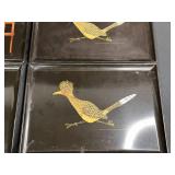 Set of Vintage Mid-Century Decorative Serving Trays with Assorted Designs