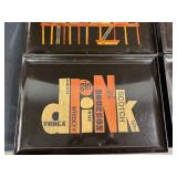 Set of Vintage Mid-Century Decorative Serving Trays with Assorted Designs