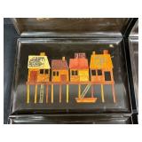 Set of Vintage Mid-Century Decorative Serving Trays with Assorted Designs