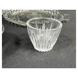 Collection of Vintage Glass and Metal Serving Bowls and Dishes