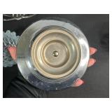 Collection of Vintage Glass and Metal Serving Bowls and Dishes