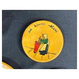 Set of Norwegian Folk Art Plates and Carved Bird Figurine