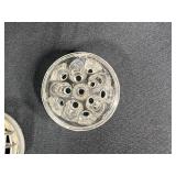 Collection of Vintage Flower/Pin Frogs Glass, Metal, and Ceramic