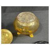 Collection of Vintage Flower/Pin Frogs Glass Ceramic and Metal Assorted Styles