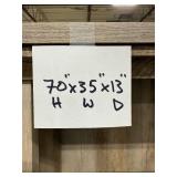 Tall Wooden Bookshelf with 5 Shelves, 70x35x13 Inches