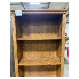 Tall Wooden Bookshelf with Adjustable Shelves 72x28x13 Inches