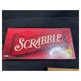 Vintage Game Collection with Domino Sets, Scrabble, and Chinese Checkers Marbles in Suitcase